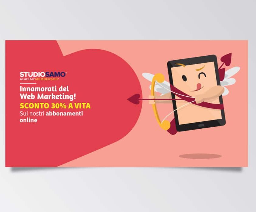 Campagne advertising Academy Membeship per San Valentino di Studio Samo – Facebook Ads