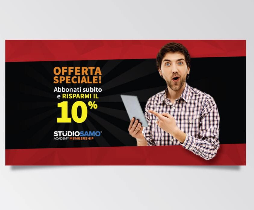 Campagne advertising Academy Membership per Black Friday di Studio Samo – Facebook Ads